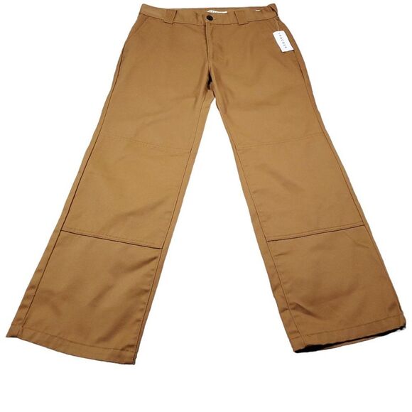 READ PacSun Straight Leg Double Knee Pants Men's 30 x 30 Tan Brown Stretch - Picture 1 of 11